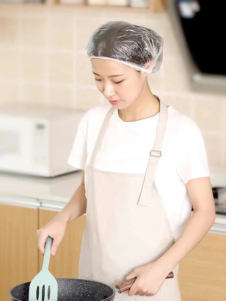 

Disposable Shower Cap Women's Waterproof Bath Cap Thickened Hat Baked Oil Cap Heating Dyed Hair Headgear Cooking Anti-fume.