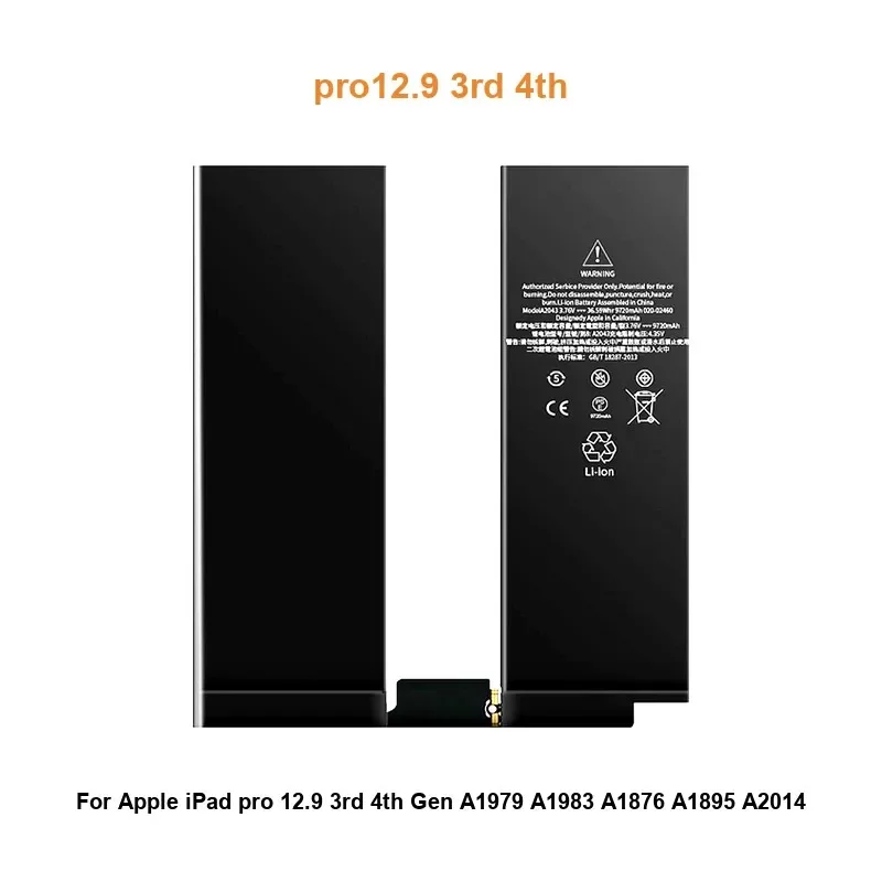 Фото Аккумулятор для iPad Pro 12.9 3-й 4-й 5-й 6-й 7-й A1584 A1652 A1577 A1979 A1983 A1876 A1670 A1671 A2378 A2461 A1895 A2014 №2