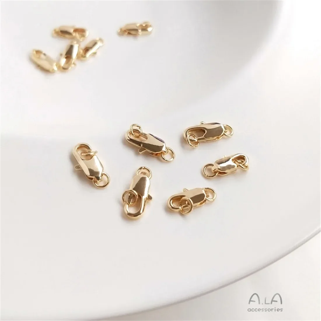 Корейская пряжка рыбий хвост пружинная позолоченный 14-каратный аксессуар