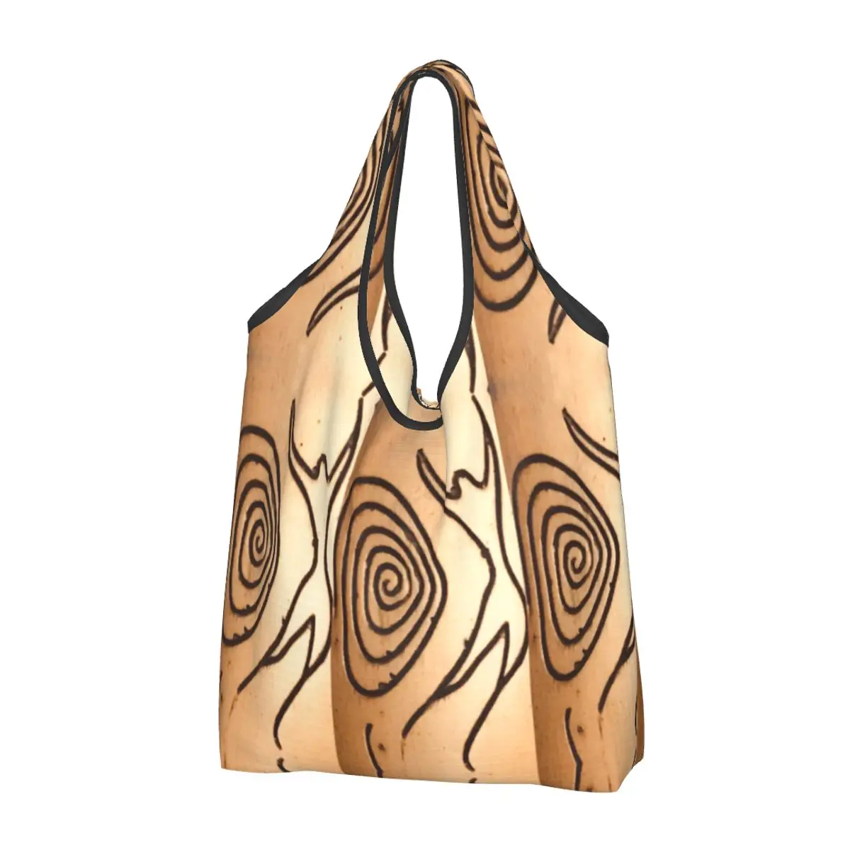 

Cute Printing Egyptian Hieroglyphics Tote Shopping Bag Portable Shopper Shoulder Ancient Egypt Handbag