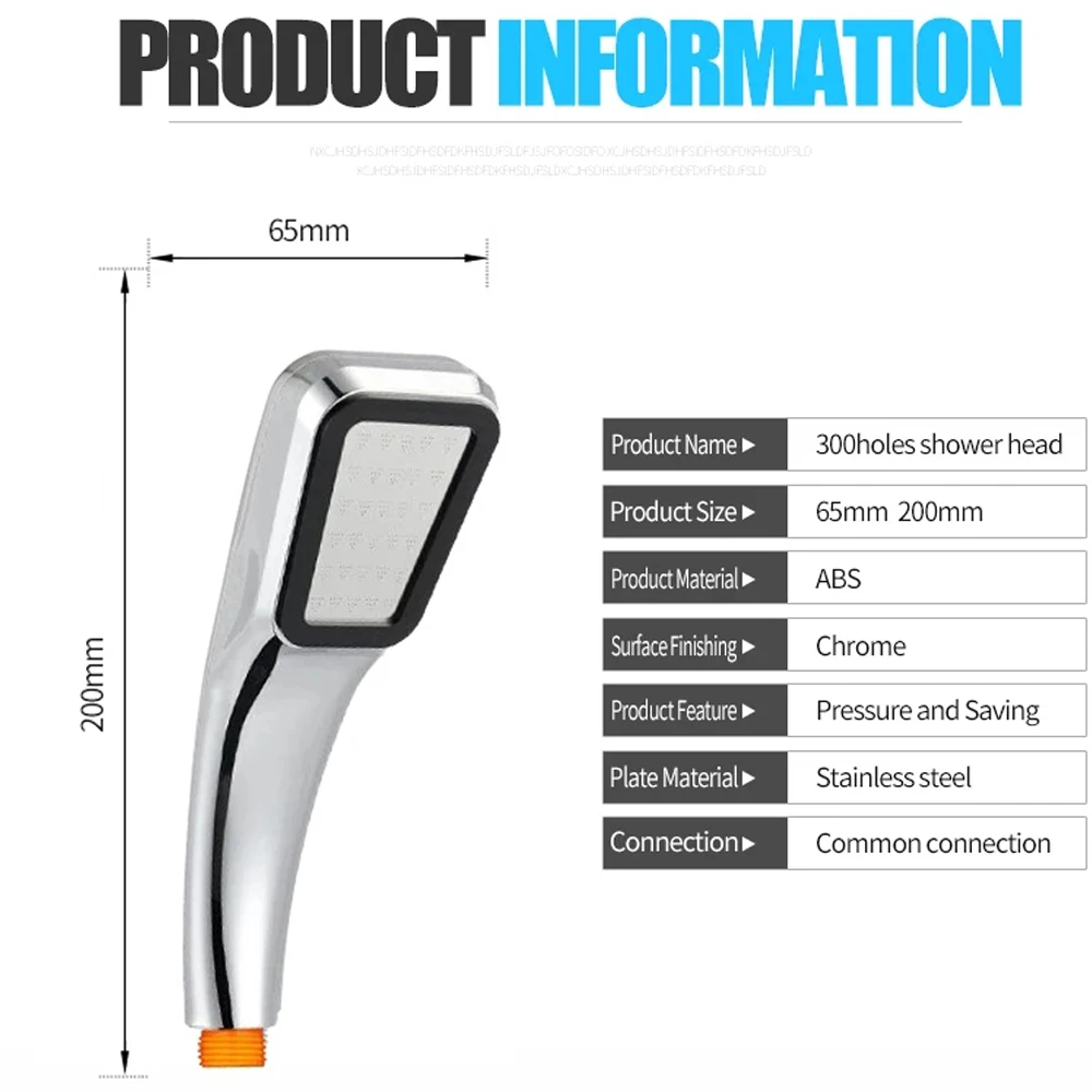 Лейка для душа дождевая 300 отверстий с распылителем из хромированного