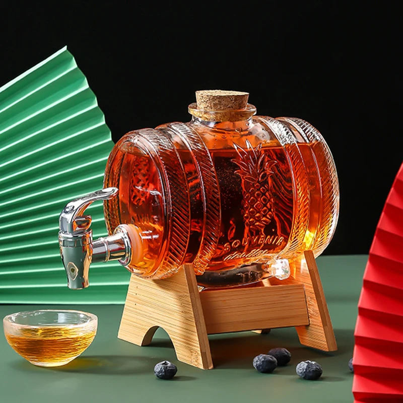 

Стеклянные фляжки объемом 1000 мл, бутылочка для игристого вина с ведущей бытовой бутылочкой для виски