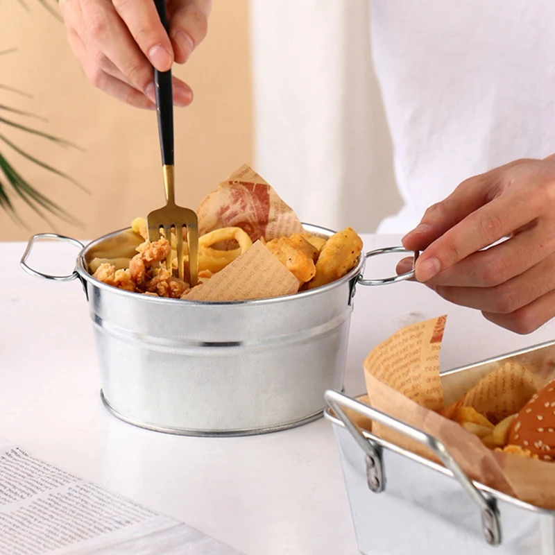 Корейская жареная куриная сковорода для закусок с картошкой фри ручкой