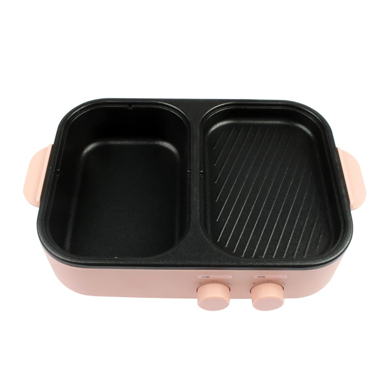 high power portable multi function pot multi function barbecue pot household small hot pot multi function barbecue pot free global shipping