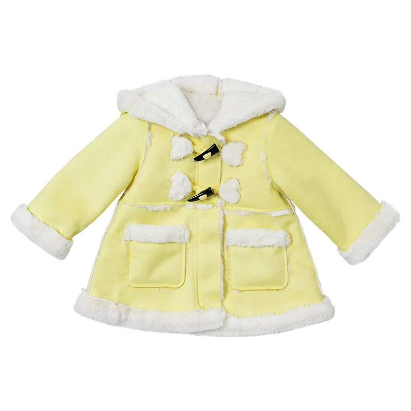 

2020 winter new baby girl winter clothes plus fleece jacket children's hooded top suitable for 1-5 years old children