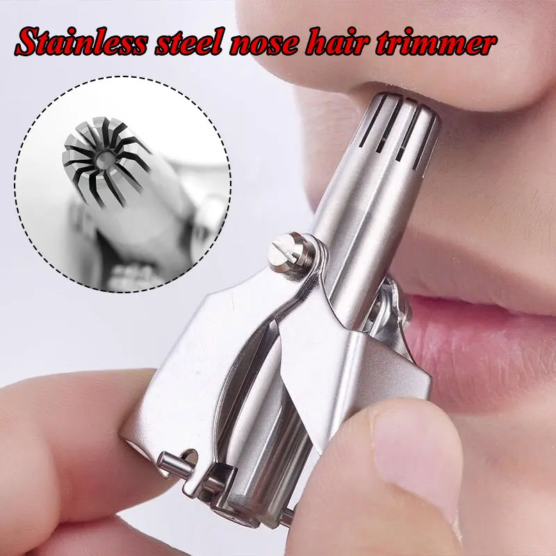 

Men's Nose Hair Trimmer Stainless Steel Manual Trimmer Suitable For Nose Hair Razor Washable Portable Nose Hair Trimmer