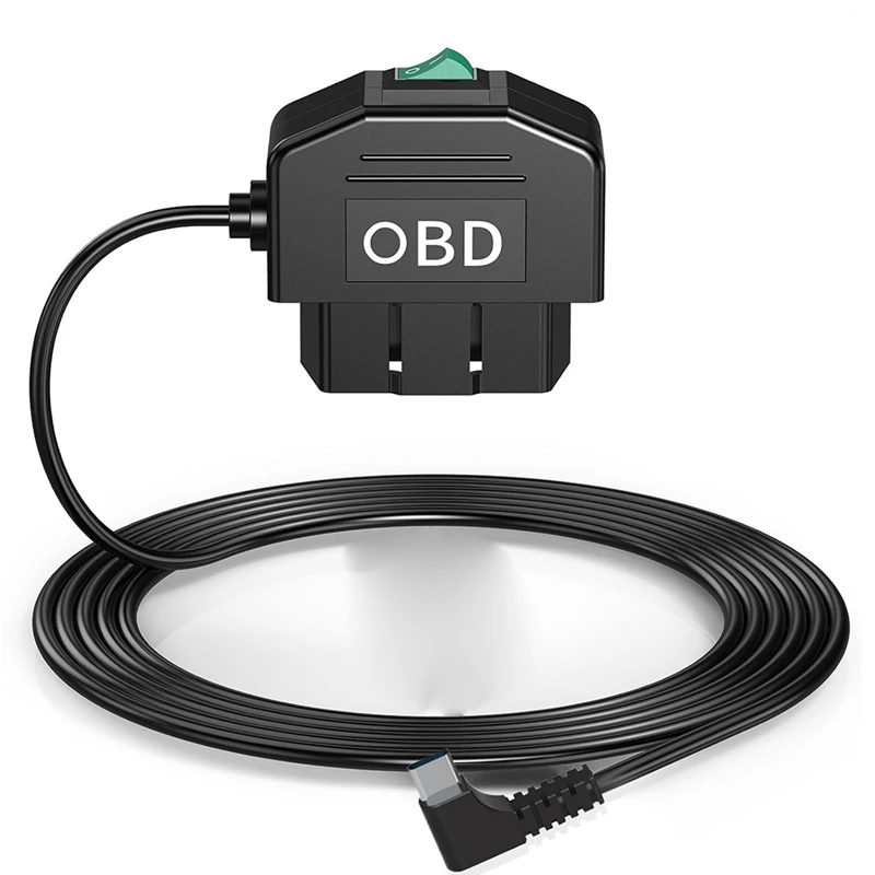 Комплект для видеорегистратора OBD комплект USB Type-C с кабелем питания 12-24 В до 5 В/3 А