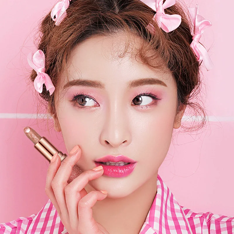 Glitter Matte Lipstick Waterproof Long Lasting Temperature Change Diamonds Lipstick Non Stick Red Pink  Lip Tint Makeup Cosmetic