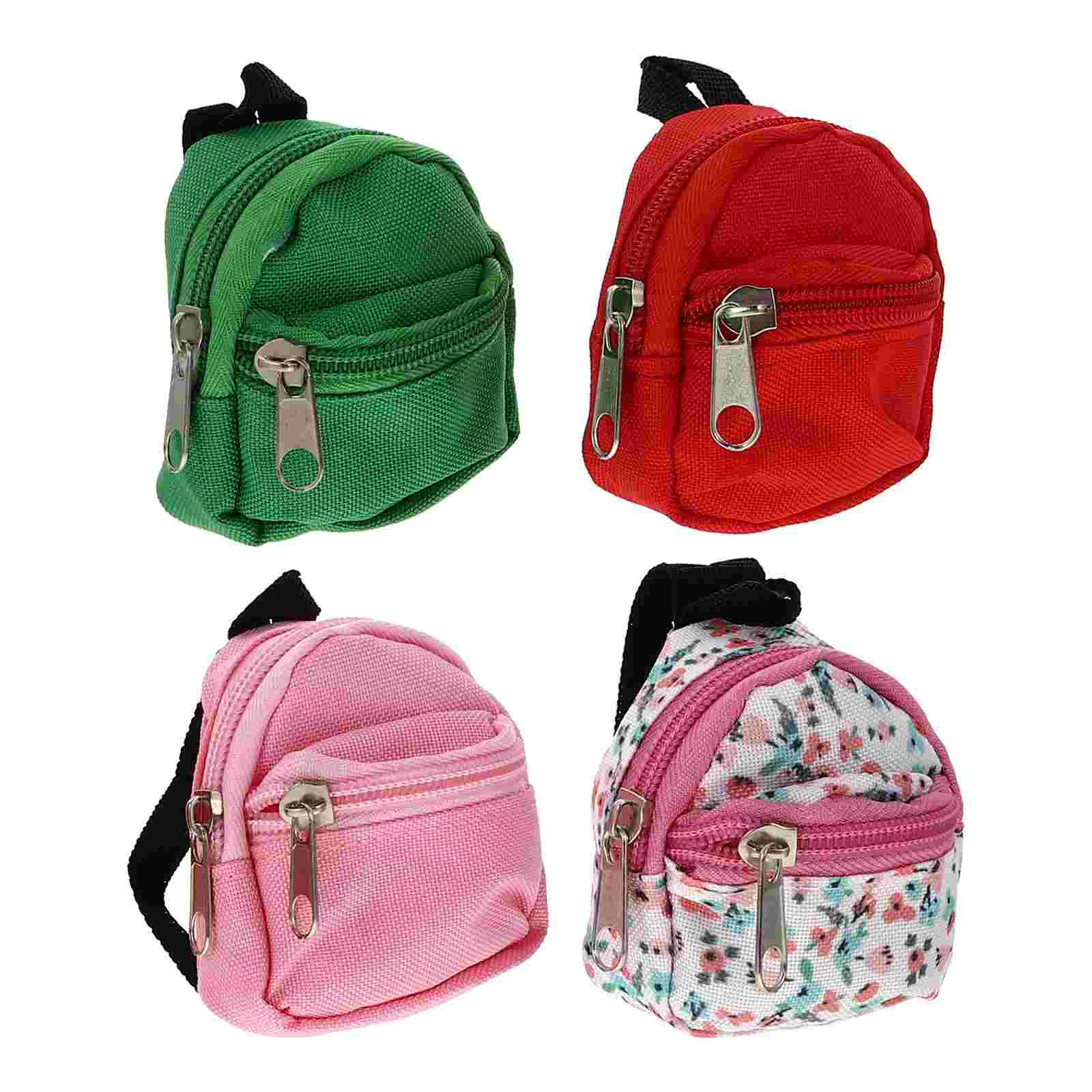 

4 Pcs Mini Accessories Backpack Small Model Toy House Cloth DIY Ornament Models School Bag Child Polly