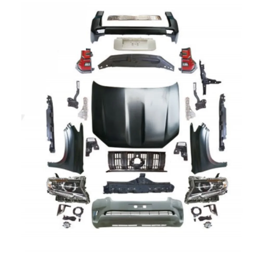 

FJ150 Prado 10-17 обновление до 18-23 Комплект кузова радиаторная решетка для Land Cruiser Prado FJ150 10-17