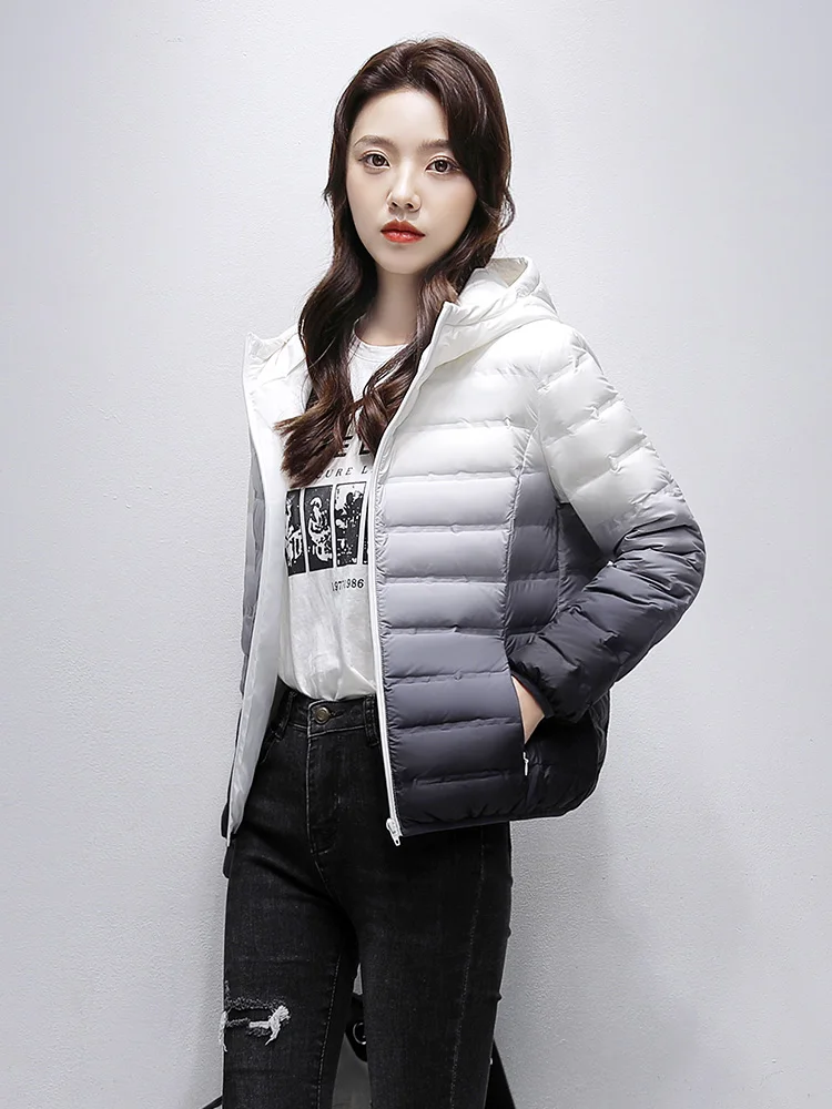 Легкий короткий пуховик Duck женская новинка 2024 модная популярная зимняя тонкая