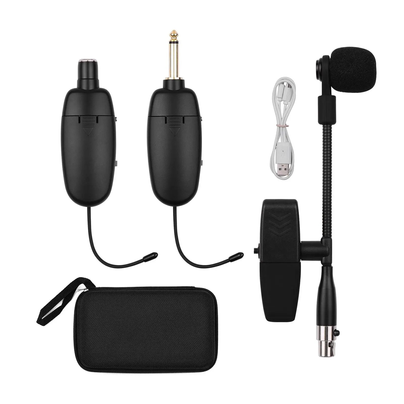 

1Set Instrument Microphone UHF Clip‐on Sax Microphone for Youtuber