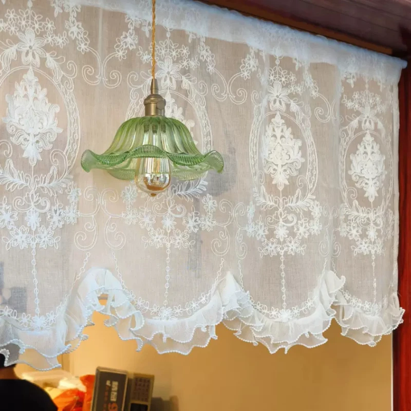 Шторы из полиэстера JESSANS белые короткие просвечивающие