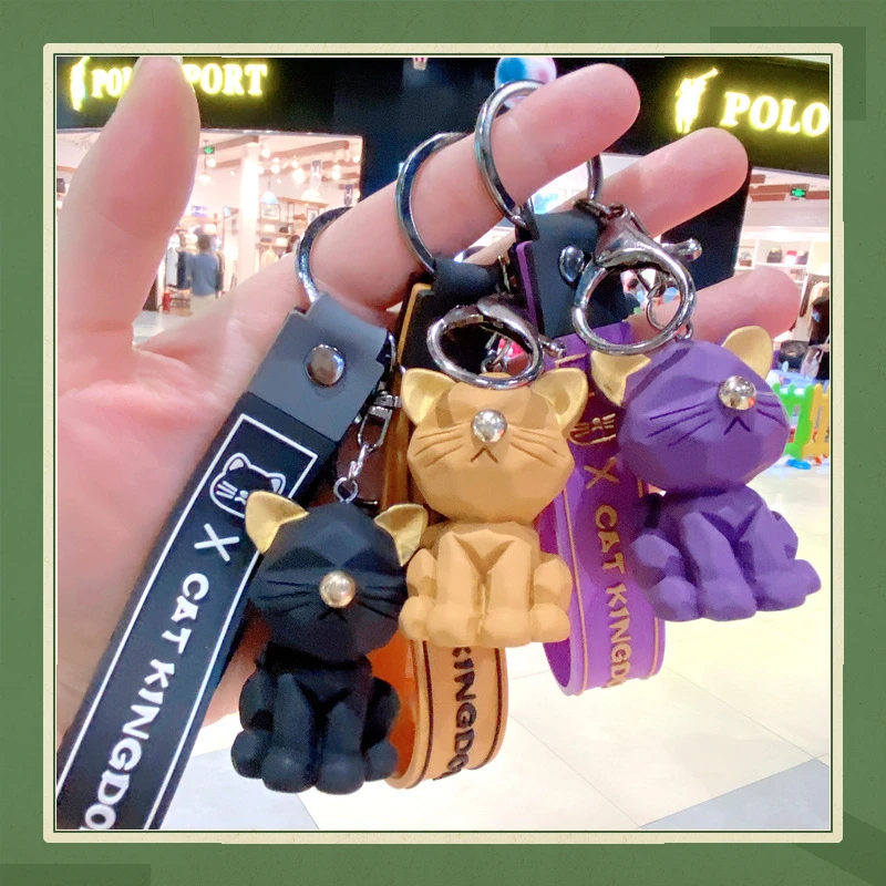 

New Arrival Cartoon Kawaii Mechanical Cat Key Chain Girls Fashion Bag Pendant Trend Couple Accessories Car Key Chain