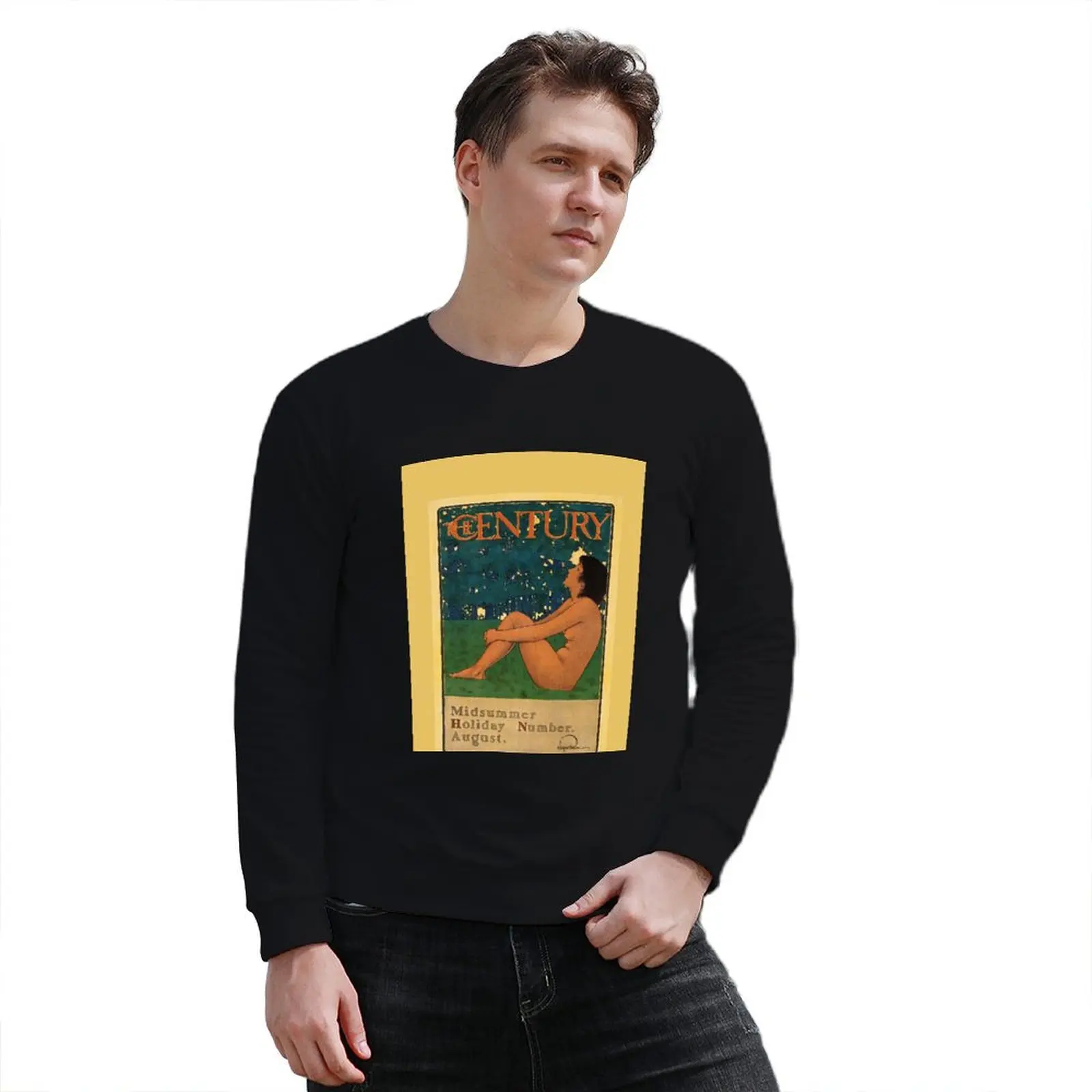 The Century - Номер праздника середины лета Август Maxfield Parrish Pullover Hoodie мужская одежда
