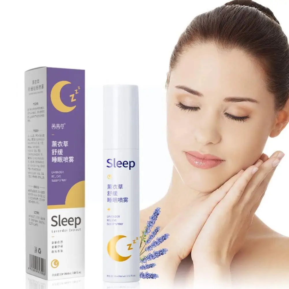 

90ml Sleeping Aids Lavender Spray Aromatherapy Oil Side Pillow Portable Spray V8u8