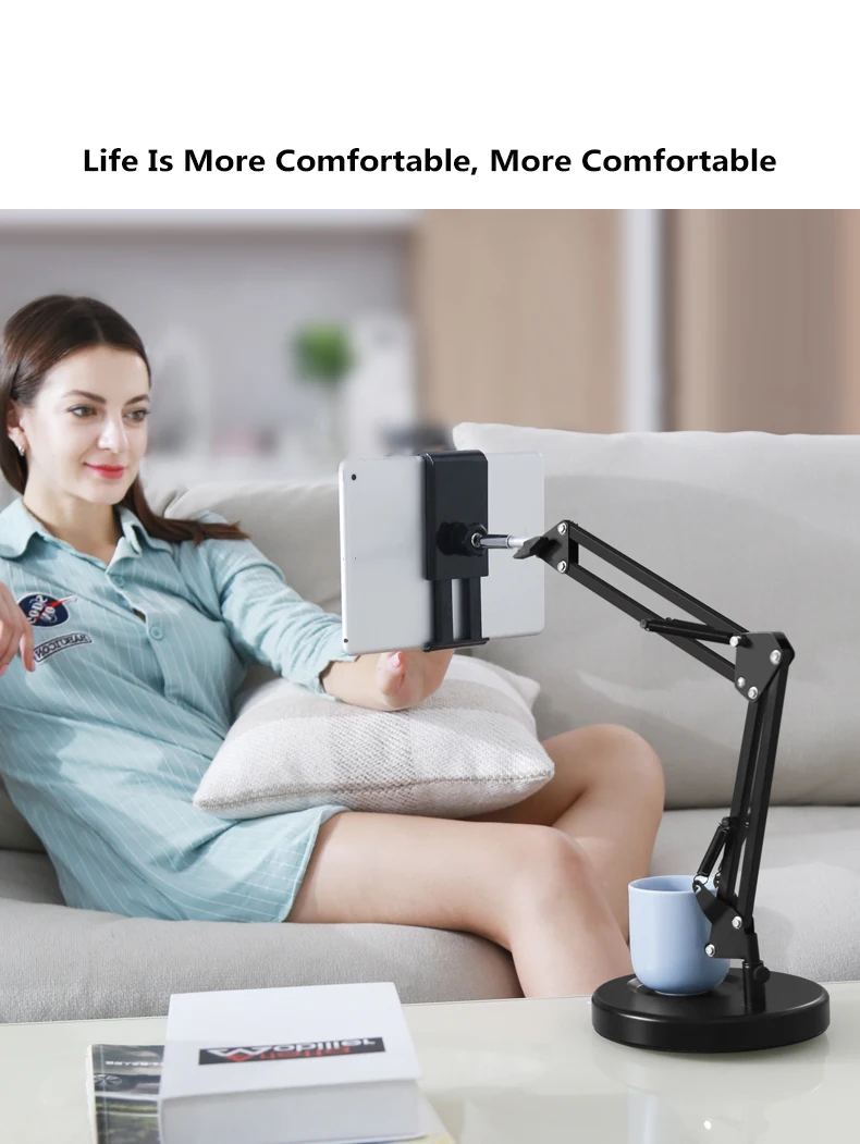 

Mobile Phone Stand Black White Universal Durable Multi-angle Rotating More Relaxing And Enjoyable New 2023 Desktop Cantilever