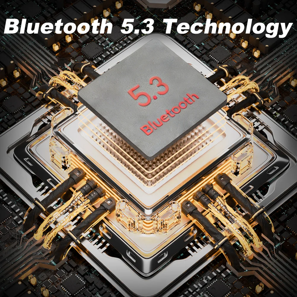 Фото Беспроводные Bluetooth-наушники с креплением на ухо, 48 часов работы, водонепроницаемые (IPX7), с цифровым дисплеем заряда №2