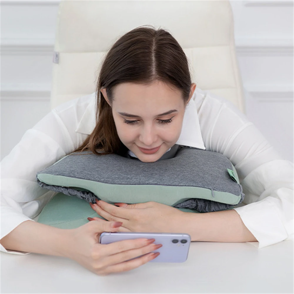 

Foldable Memory Foam Nap Pillow for Travel Office Lunch Break Student Nap Slow Rebound Seat Cushion for Headrest Waist Protect