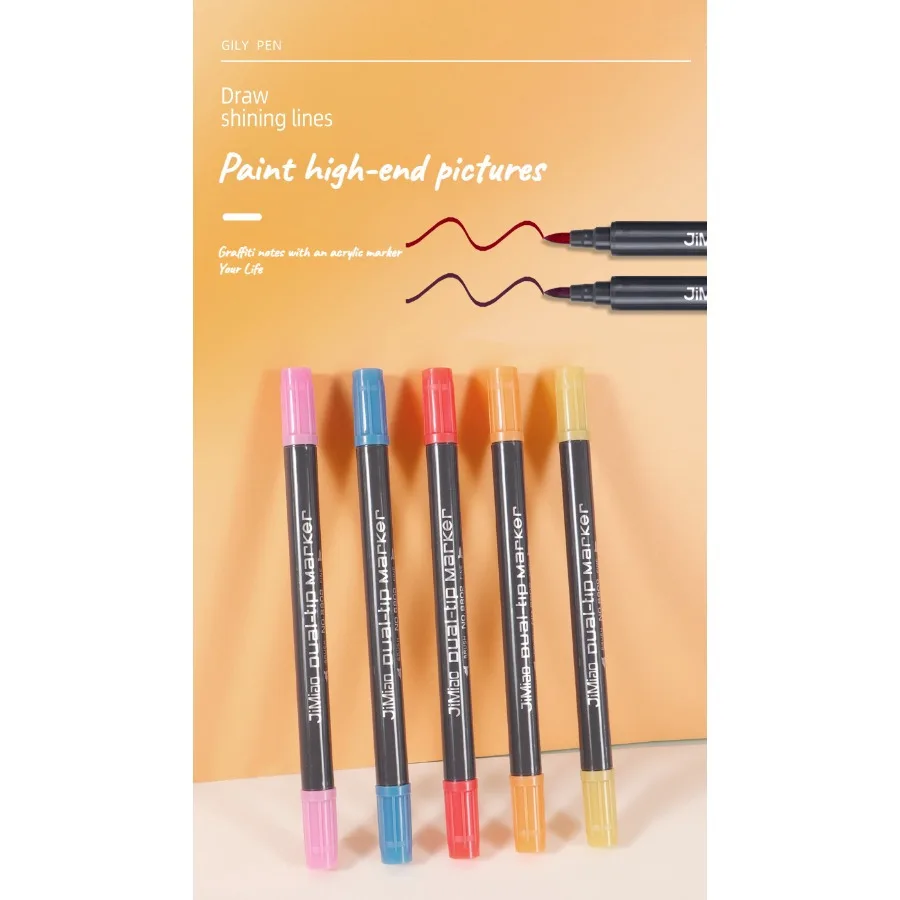 12-цветная гелевая ручка для костюма быстросохнущий наконечник 0 4 мм красный