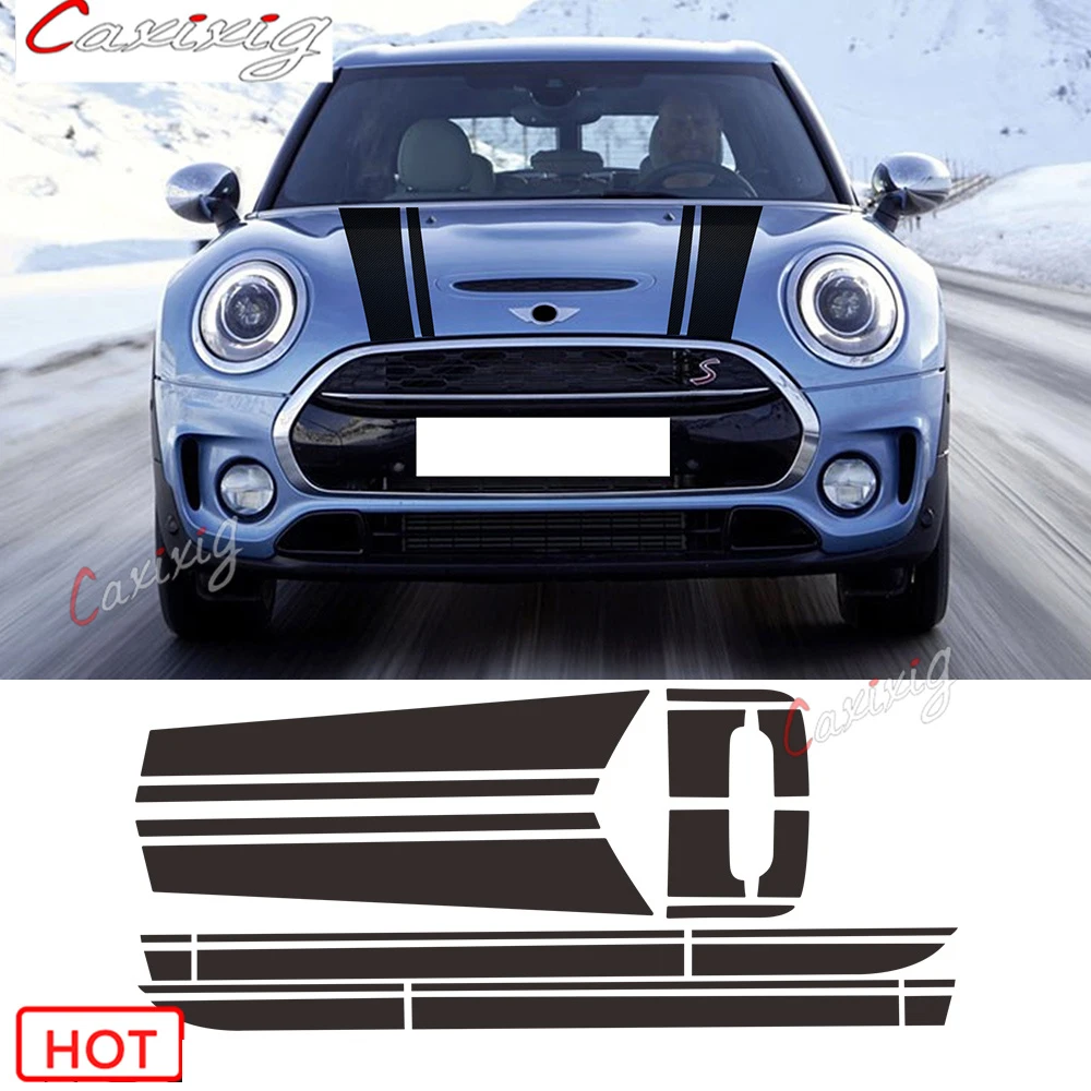 

Автомобильный капот крышка двигателя задняя боковая юбка полосы наклейка комплект кузова наклейка для MINI Cooper Clubman F54 2015-2019 аксессуары