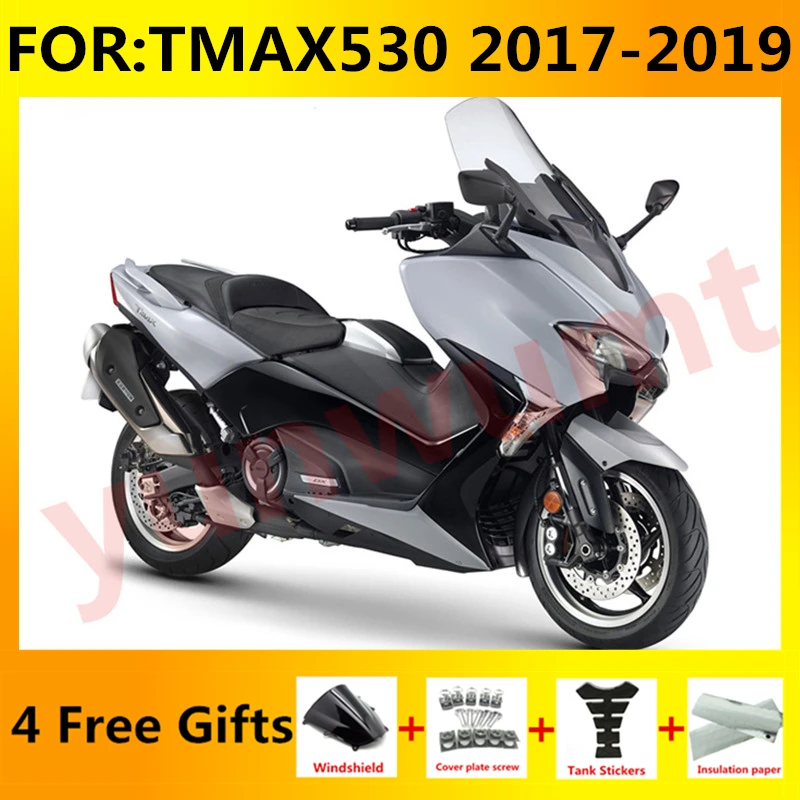 

NEW ABS Motorcycle whole fairings kit fit For TMAX530 TMAX T-MAX DX 530 2017 2018 2019 bodywork full Fairing kits set grey black