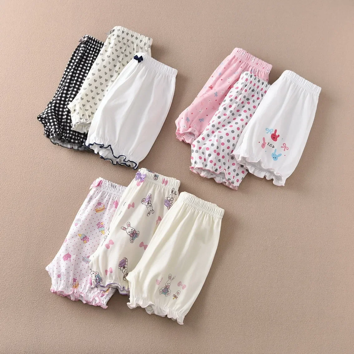 Женские детские шорты-фонарики летние базовые брюки экспорт новый стиль