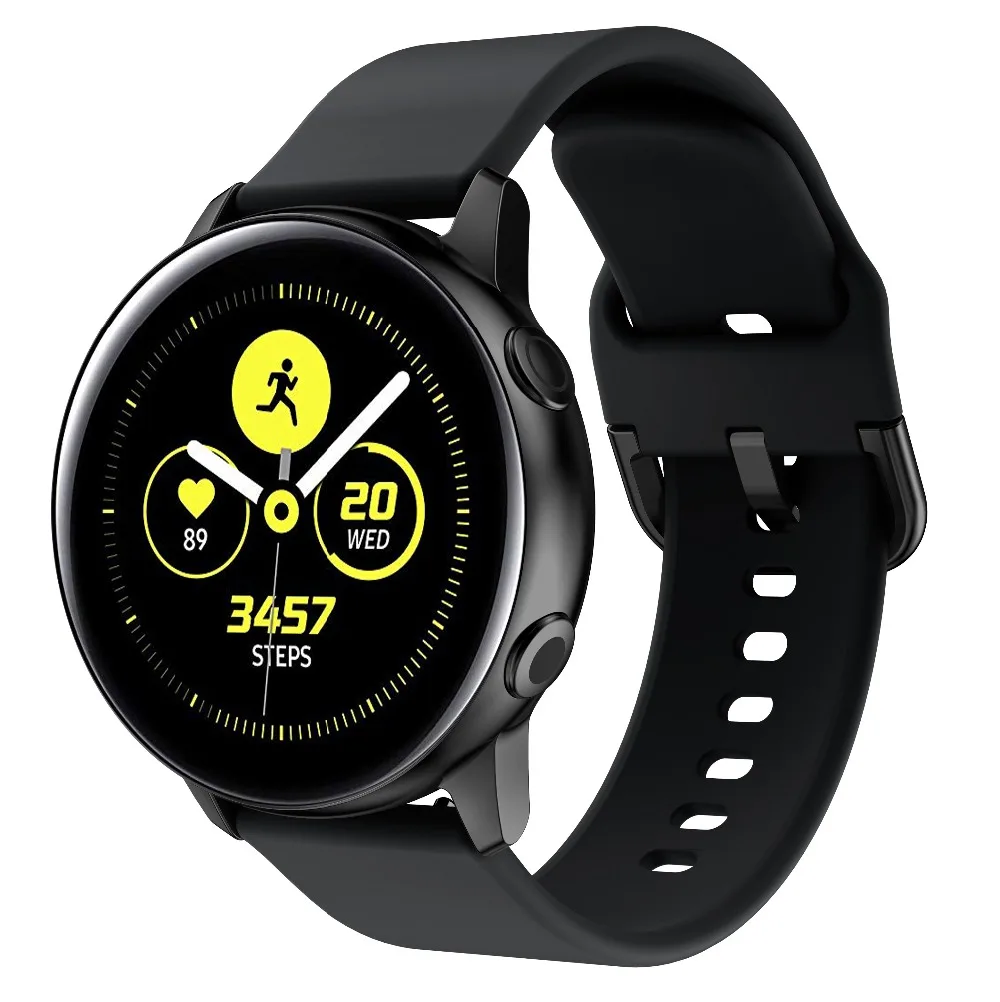 Силиконовый ремешок для часов JBAILI 20 мм Samsung Galaxy Active 2 Watch 3 Huawei GT