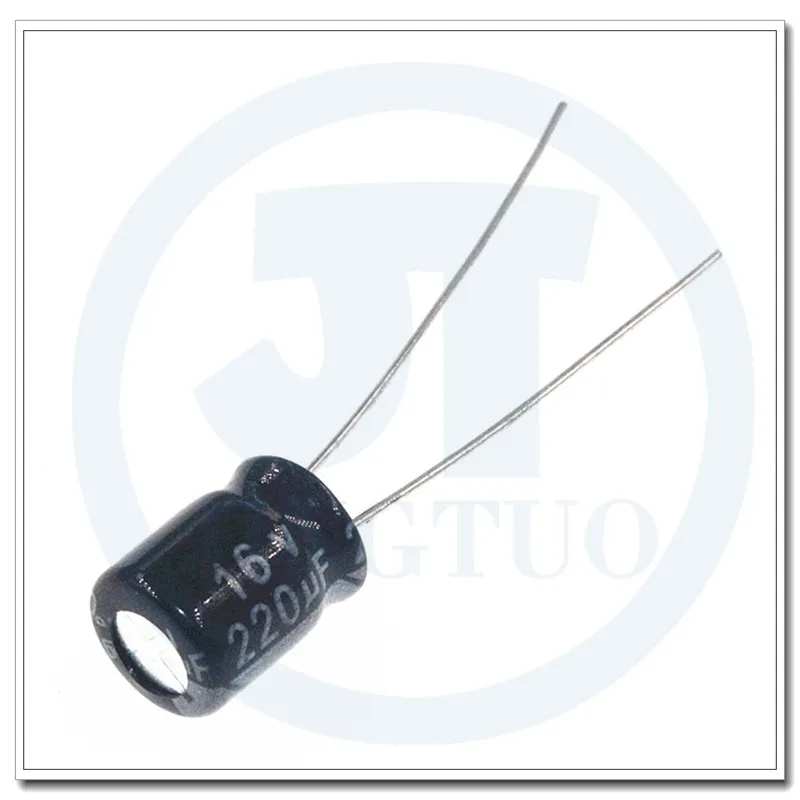 Фото 100 шт. 220UF16V 16V220UF 220MFD 16 Вольт 6x7 мм радиальные алюминиевые электролитические конденсаторы №1