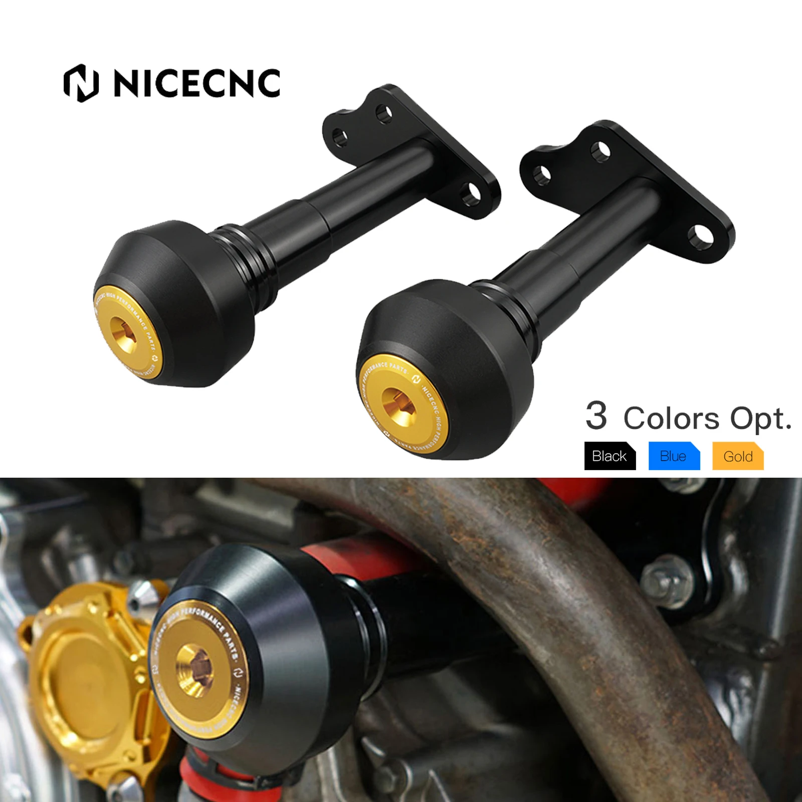 NiceCNC для Suzuki DRZ400S DRZ400SM 2000-2024 2023 DRZ DR-Z 400S 400SM 400 S SM ползунки рамы двигателя защита от