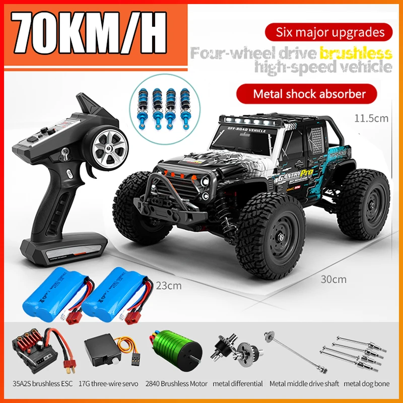 

Rc Cars 16103Pro 50km/h Or 75km/h With LED 1/16 Brushless Moter 4WD Off Road 4x4 High Speed Drift Monster Truck Kids Toys Gift