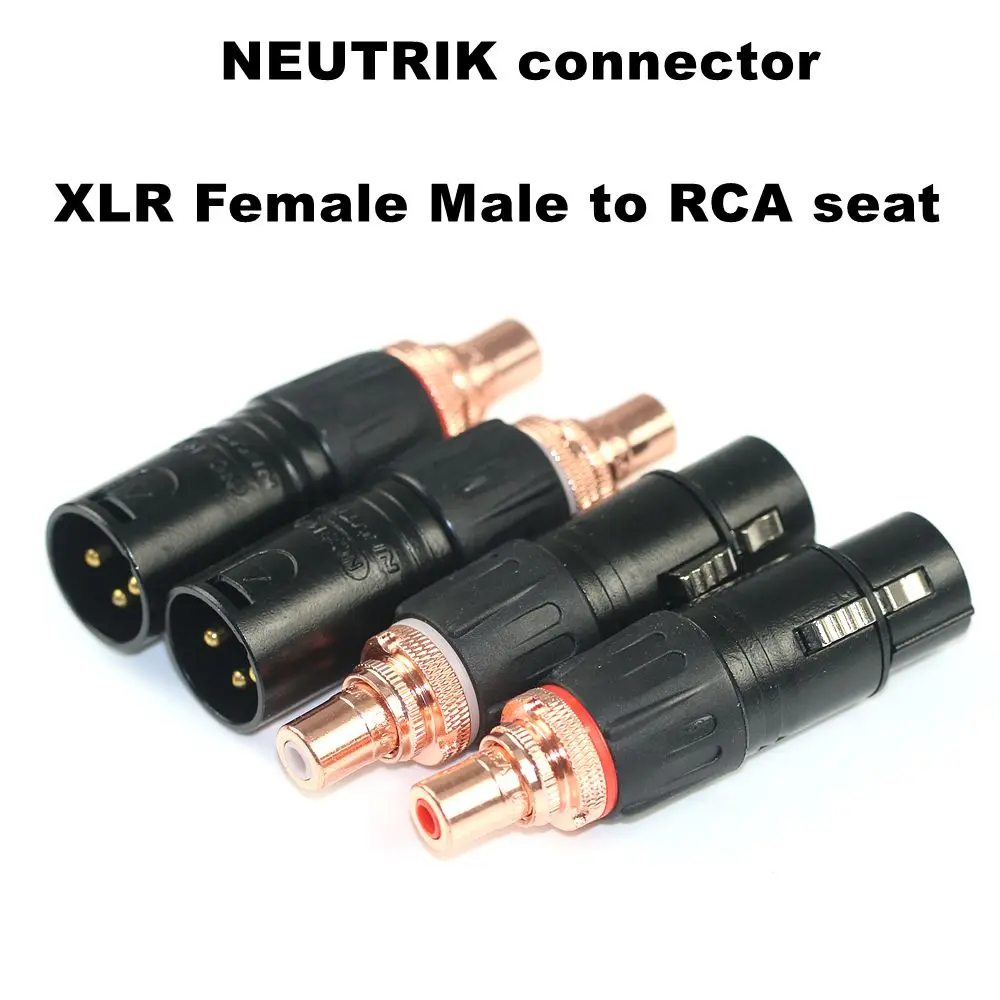 

HiFi NEUTRIK Connector Audio Conversion Plug Swiss Balance Plug Turn Lotus Female Plug RCA Lotus Seat turn Kanon Male