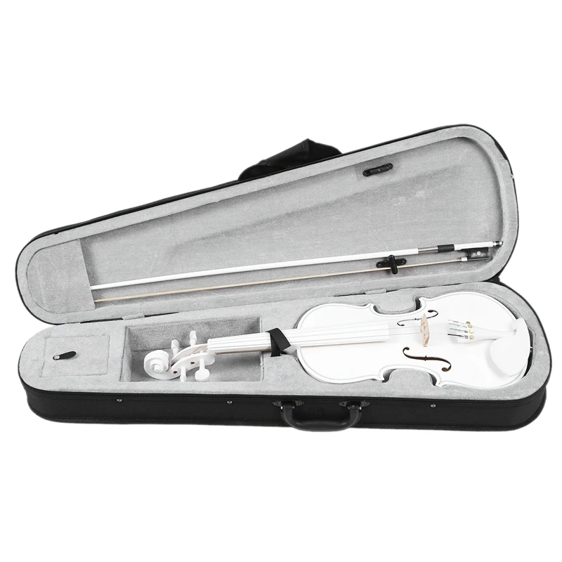 Student Violin 4/4 Full Size Violin Violin Set Child Beginner White Violin