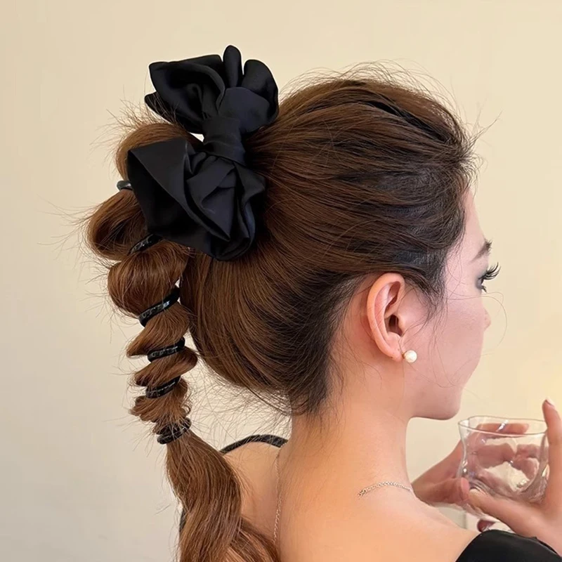 Эластичные резинки с бантом для женщин и девочек телефонный провод волос петля