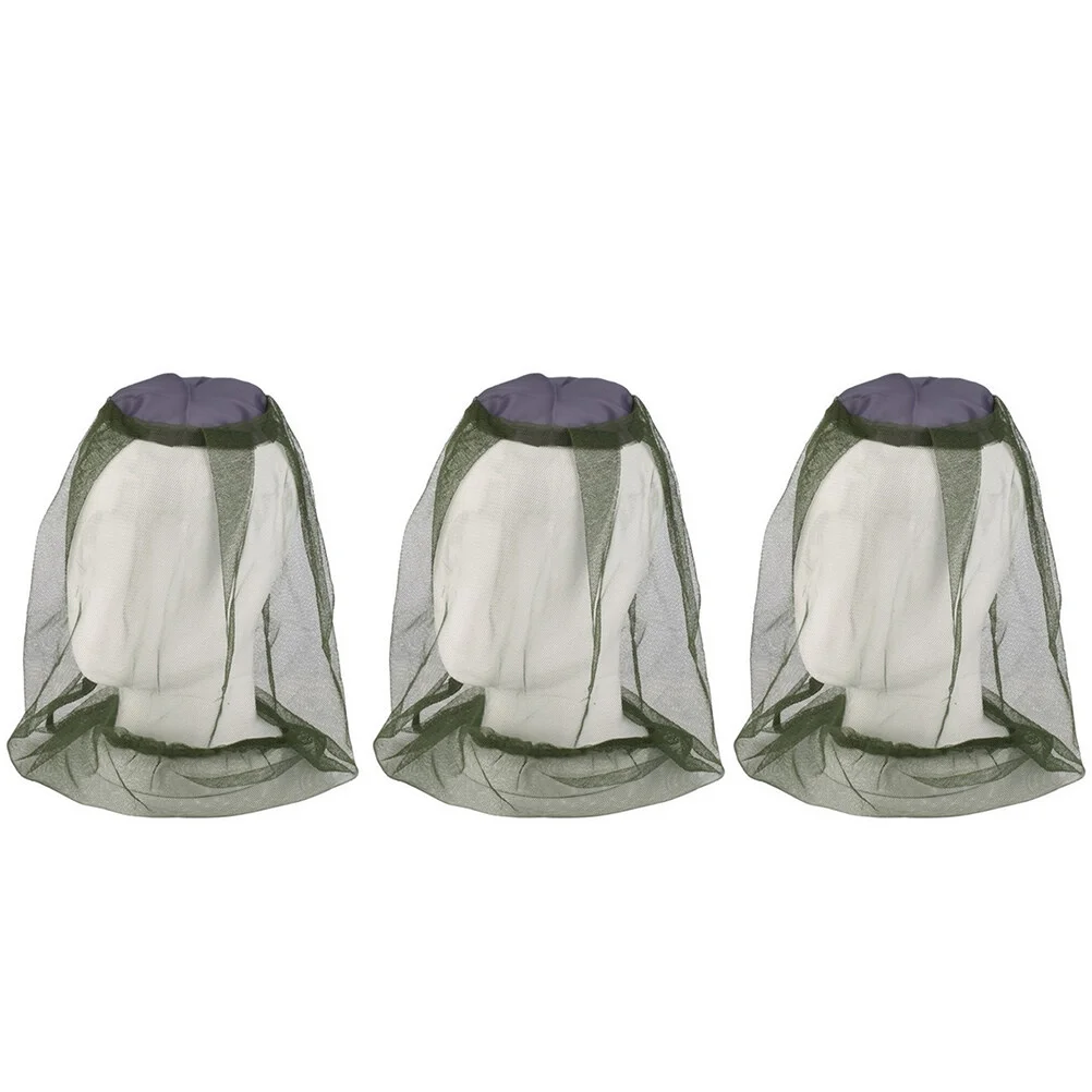 

3pcs Mosquito Net Hat Sun Hat Bucket Hat Mesh Cap Fishing Cap Insect Bug Cover Protection Camping Outdoor Fishing