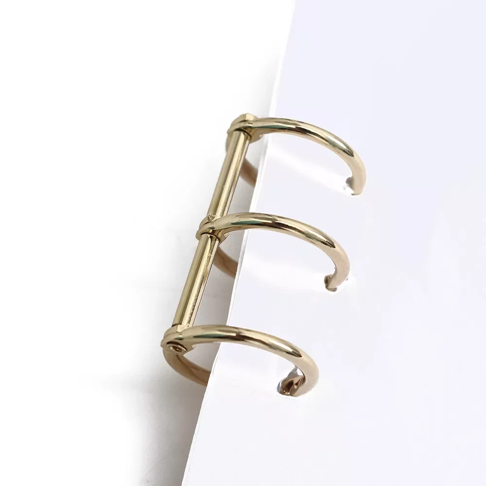 

1X Metal Loose Leaf Book Binder Hinged Rings Album Scrapbook Clips Craft Photo Album Metal Ring Binder Stationery Office Supply