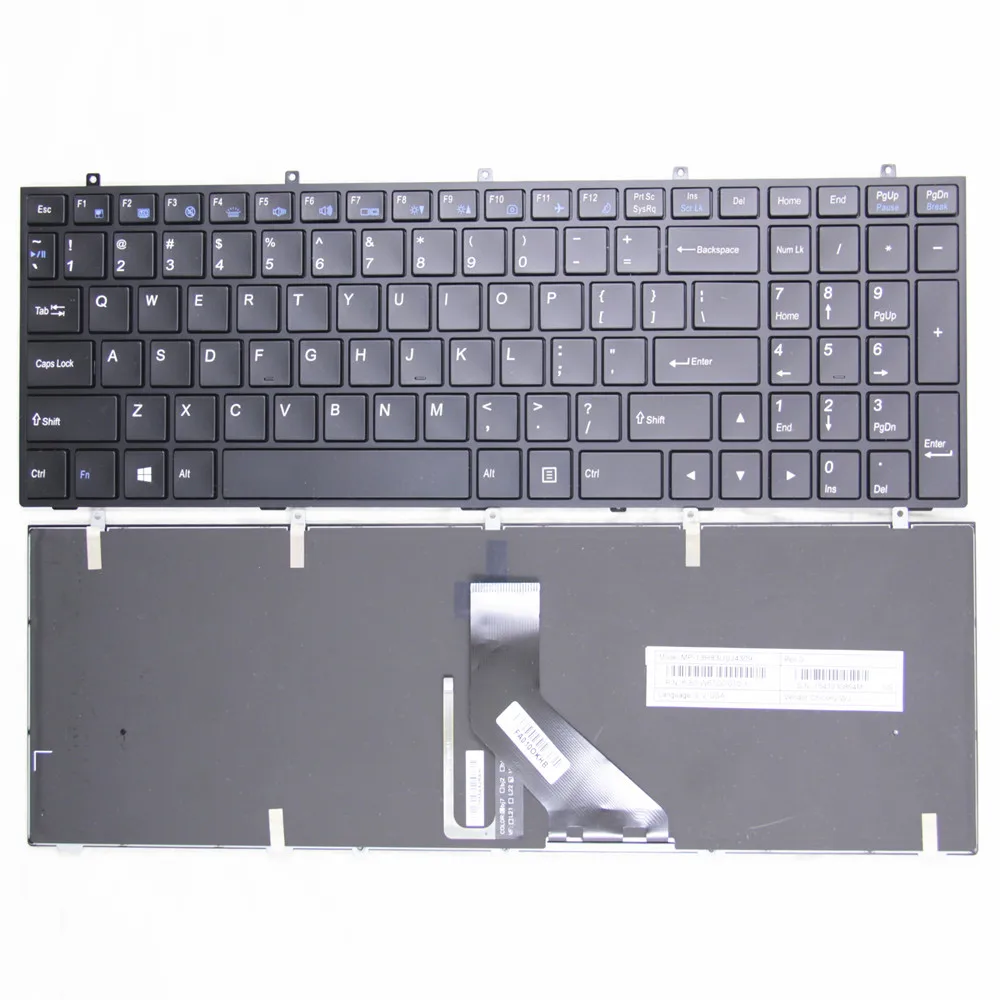 

New For Clevo W670 W670SR W670SRQ W670SZQ W670SZQ1 W670SHQ W670SFQ W670SFQ1 W670SJQ W670SJQ1 US Laptop Keyboard Backlit Frame