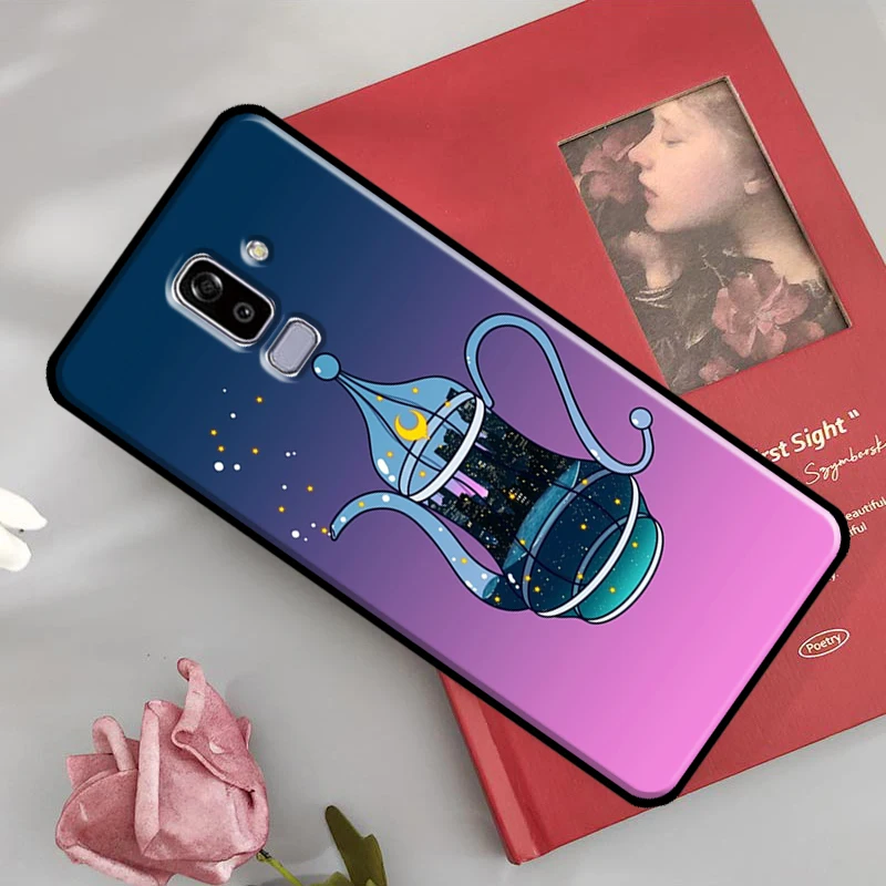 Moon Soda Tea Drink Chill Pill Case For Samsung Galaxy J8 A9 2018 A3 A5 J1 2016 J3 J5 J7 2017 A6 A8 J4 J6 Plus Back Cover
