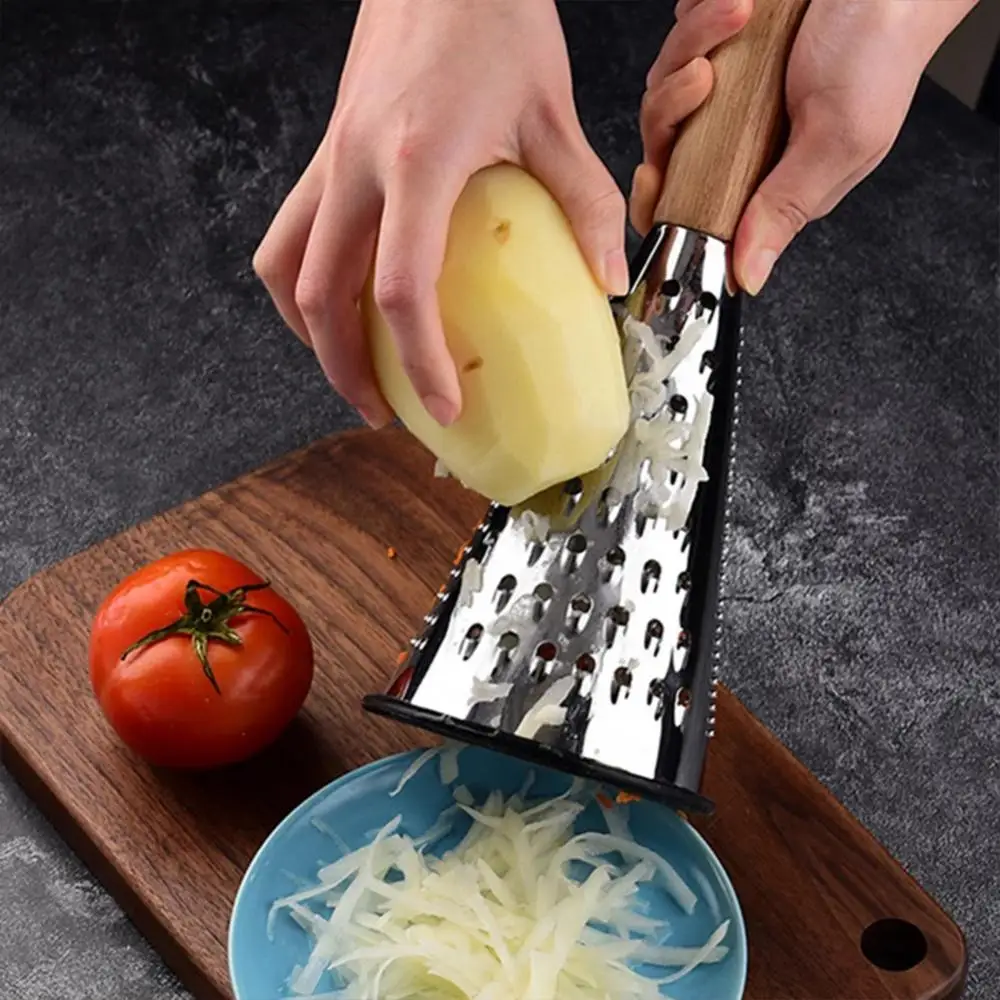 

Manual Food Processor Wooden Handle New Kitchen Creative Cone Fruit Vegetables Grater Garlic Grinder Slicer Home Accessories