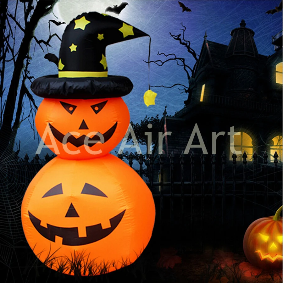 

Halloween inflatable product for decoration inflatable double overlap pumpkin