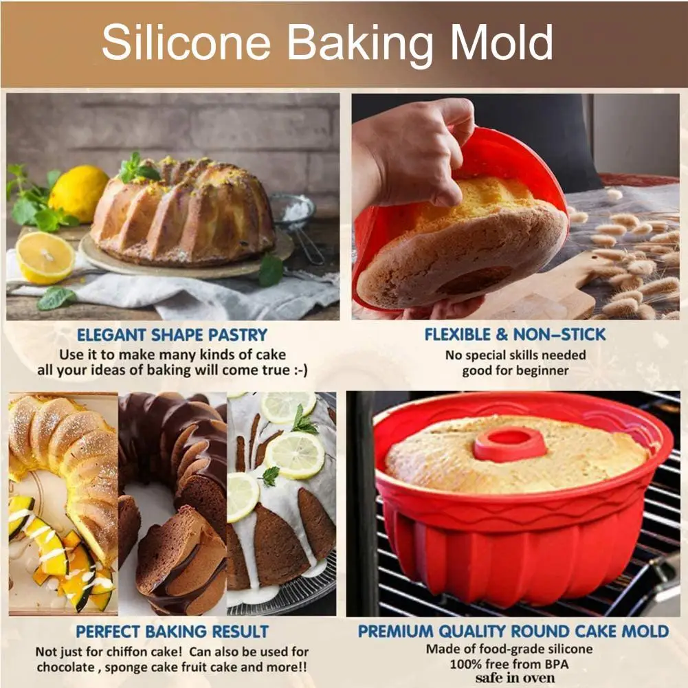 

Practical Baking Mold Anti-deformed Washable Puddings Mold 3D Bread Cake Cup Mold