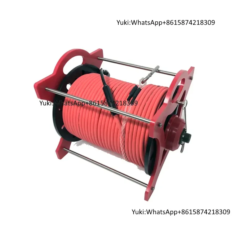 Ручная выдвижная катушка с рамкой из POM R107-D11L100 с опорой из нержавеющей стали 316L для дронов, с контактным кольцом (art.: 3920dc5d503ed) - 3920dc5d503ed