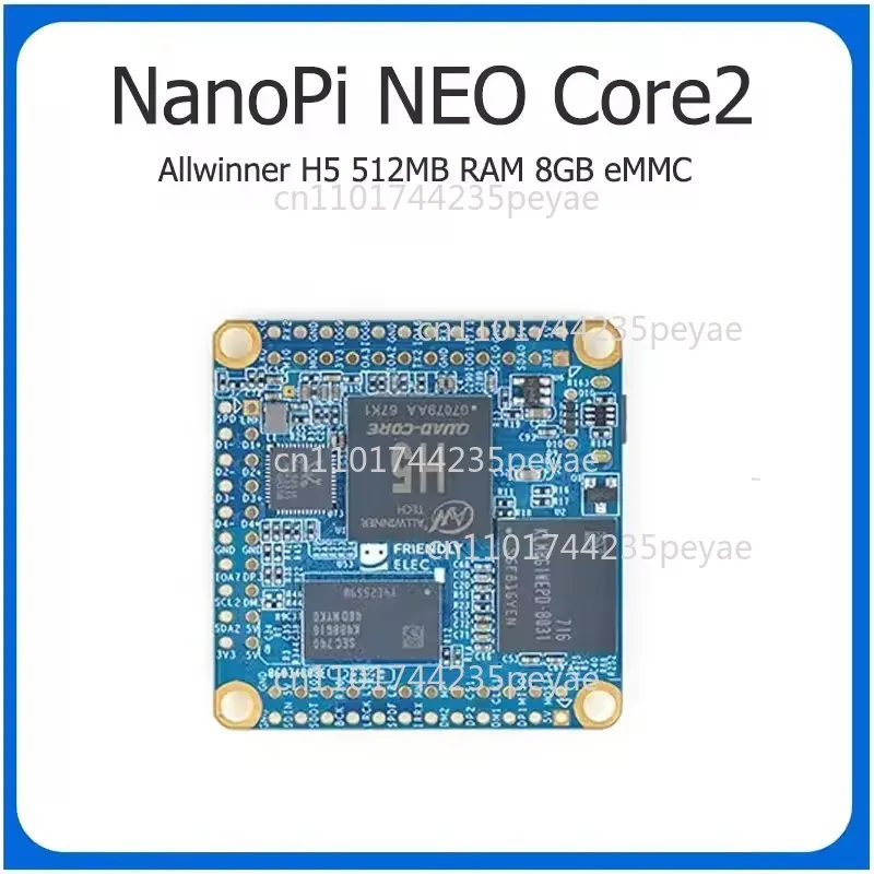 Фото 512МБ+8ГБ eMMC NanoPi NEO Core2 Allwinner H5 Quad-Core ARM Cortex-A53 SBC Core Board с поддержкой Ubuntu Core Debian в наличии. №1