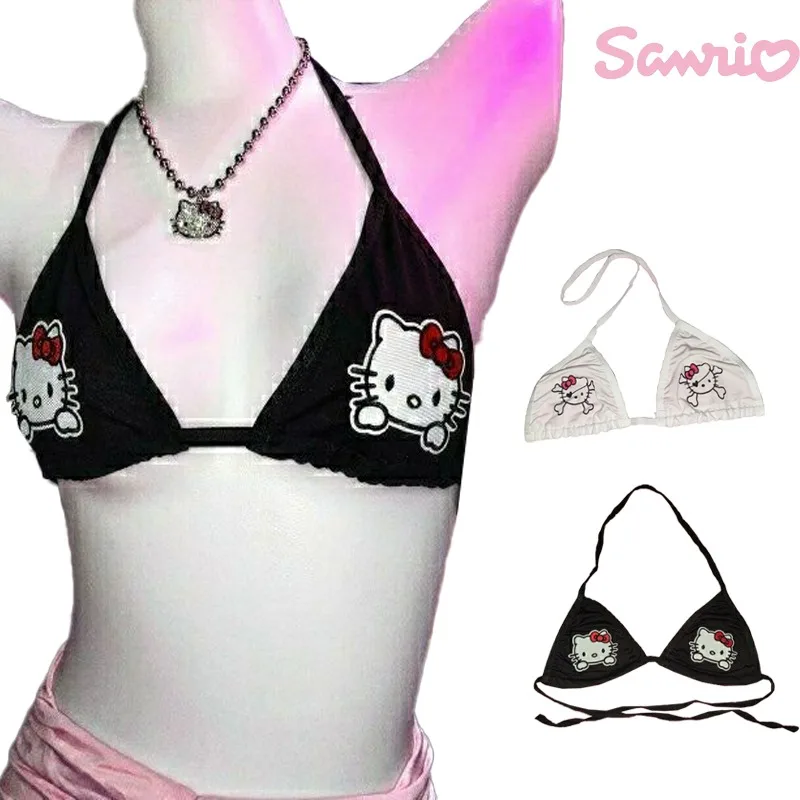 

Женское нижнее белье, сексуальный черный бюстгальтер для девушек, женский бюстгальтер с мультяшным аниме, красивое нижнее белье на спине, Пляжное бикини, праздничный подарок