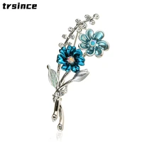 luxury flower brooch fresh women trendy wear alloy brooch suit accessories corsage noble match clothing accessories