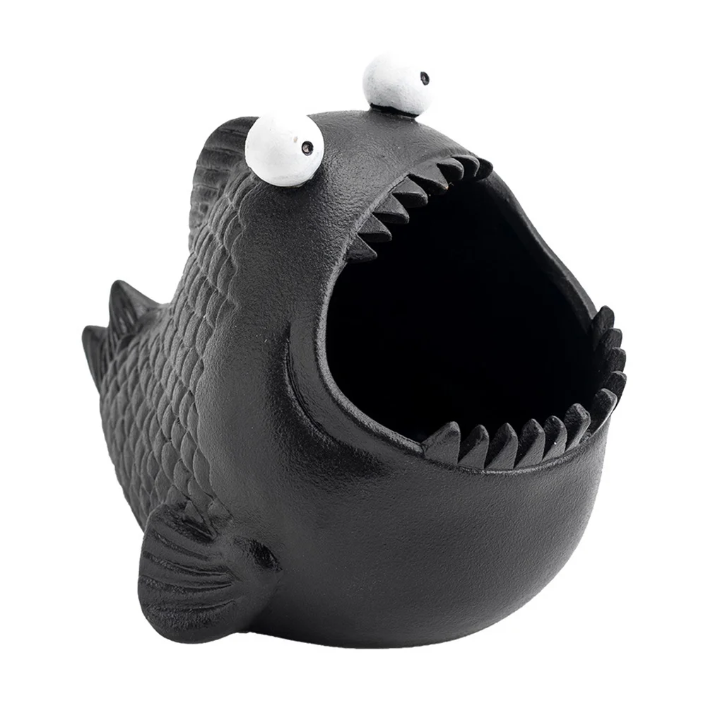 

Candy Container Bowl Ceramic Ornament Funny Ashtrays Key Storage Bowl Unique Ashtrays Piranha Sculpture