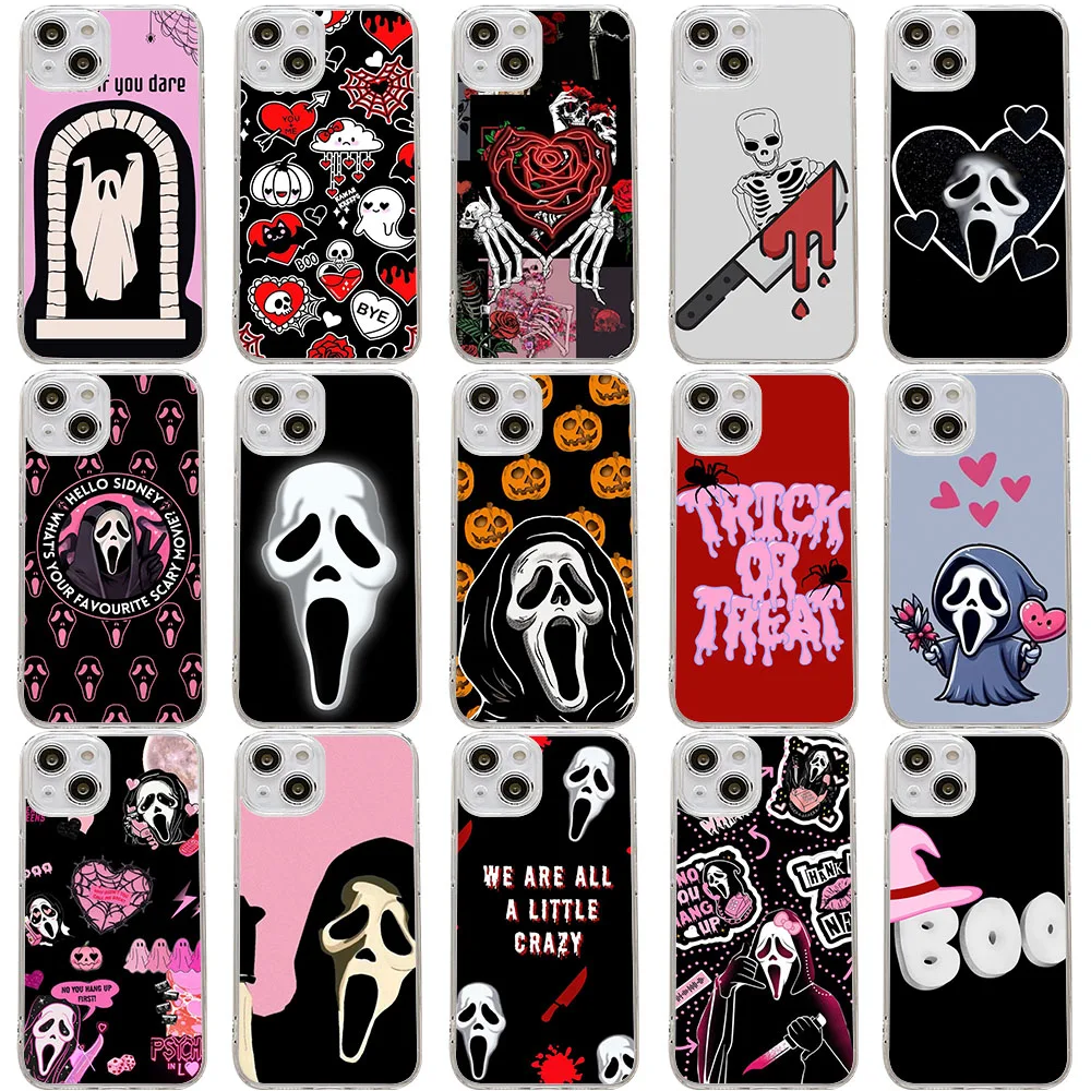 Мягкий чехол TS-30 Ghostface Hearts для Samsung A04 A04S A14 A23 A34 M33 M52 M53 A52S A54 M23 A72 M30S M21 M31