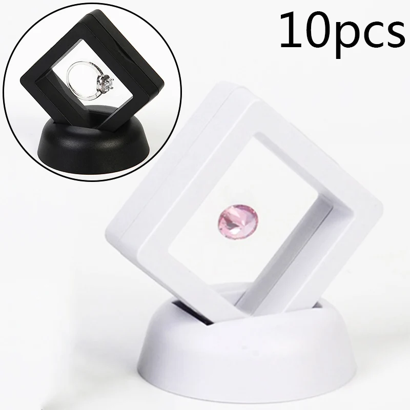 

10 Pcs 3D Floating Display Box Display Frame Protection Transparent Holder Storage Case For Home Decoration