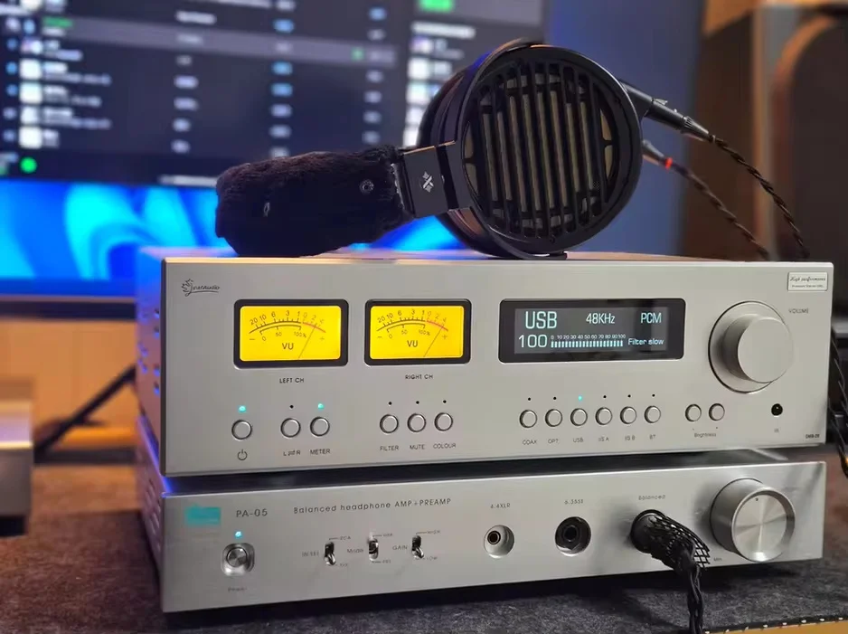 Фото Leafaudio CMD29 MK2 Dual Core AK4499EX DSD Балансный Hi-Fi аудиофильский декодер DAC с Bluetooth и VU-метром №3