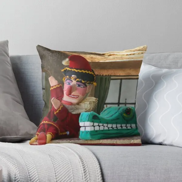 

Mr Punch And The Crocodile Printing Throw Pillow Cover Bed Bedroom Wedding Comfort Home Sofa Fashion Throw Pillows not include